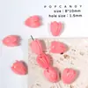 Pulseira de Colar de Pulseira de Contas Prensadas Rosa Coral Gato Garra de Morango Doce Estrela do Mar Concha Rosa