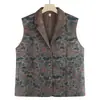 Chaleco de cuadros de moda para primavera y otoño para mujeres de mediana edad y mayores, chaqueta sin mangas, prenda exterior casual para madres