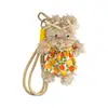 Lindo Vestido de Fruta Peluche Palo Retorcido Gatito Llavero de Coche Colgante Encanto de Bolso Adorable de Moda