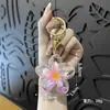 Llavero de Flor Transparente con Purpurina Estilo Ins Colgante Lindo de Cerezo para Niña Decoración de Bolso Pequeño Regalo Venta al por Mayor