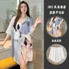 Popular de alta qualidade luxo leve estiloso seda gelada vestido camisa pijama feminino verão novo luxuoso roupão de dormir roupa de casa conjunto fino