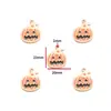 Accesorios para Joyería DIY de Aleación con Goteo de Aceite Calabaza de Halloween Calavera Colgante Divertido Pulsera Collar Colgante W473