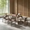 Mesa de Té Estética Dinastía Song Cama Arhat Combinación Estilo Chino Oficina Casa de Té Cabina de Madera Maciza Recepción de Lobby Mesa y Sillas para Preparar Té