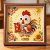 Doce Signos del Zodiaco Pintura de Perlas DIY Nuevo Estilo Chino Hecho a Mano Cultural Creativo Bendición Dibujos Animados Sala de Estar Pasillo Marco de Fotos Adorno