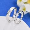 Anillo bañado en plata de ley 925 Anillo abierto para pareja que anillo coreano de ala volando Venta al por mayor directa de fábrica de Taobao
