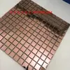 Pacote de Adesivos Decorativos Mosaico de Aço Inoxidável Metal Prata Escovado Superfície Espelhada para Pilares Balcões de Bar Paredes de Fundo de Restaurante