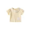 Camiseta de Verano Linda de Manga Corta para Niñas, Estilo Delgado, Nuevo Modelo 2026, Top Versátil para Niños Pequeños, Camiseta Básica de Verano para Bebés