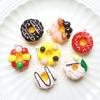 Colgante creativo de resina con forma de anillo para pastel, con forma de comida, para hacer tu propio colgante de cadena para teléfono móvil, modelo de adorno, material decorativo, accesorios.