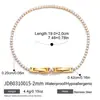 Jieding Pulsera de Tenis de Acero Inoxidable con Circonita Transfronteriza Joyería para Mujer de Acero de Titanio Europeo y Americano Pulsera de Acero de Titanio con Circonita