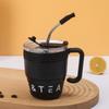 Envío Gratis Transfronterizo Acero Inoxidable Taza Termo para Café para Despertar Oficina para Hombres y Mujeres Vaso para Agua Taza con Tapa de Pajita