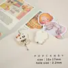 Gatito Lindo con Falda Dibujo Animado Cuentas Sueltas Accesorios de Aleación Material Creativo Colgante Cadena para Celular Joyería DIY Niña
