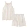 Conjunto de Pijama de Verano 2026 para Mujer, Nuevo, Tejido, Algodón Puro, Camisola y Shorts, Ropa Dulce para el Hogar, Conjunto Portátil