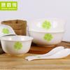 Flores y Plantas Simples Vajilla de Porcelana Fina de Tangshan Platos con Tazón para Sopa de Fideos de Arroz para el Hogar Plato Platos de Cerámica