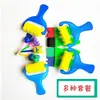 Materiales de Arte para Niños Sellos de Esponja Redondos Plumas y Pinceles Preescolar Bricolaje Educación Temprana Herramientas para Frotar y Garabatear con Pintura