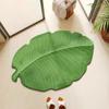 Alfombra Absorbente Entrada Baño Hoja de Plátano Verde Barro de Diatomeas Alfombra de Baño Ducha Lavabo Secado Rápido Antideslizante