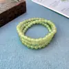Pulsera de Cuentas Redondas de Cuarcita, Pulsera de Imitación de Jade Hetian para Mujer, Adecuada para Ferias de Templos, Mercados Nocturnos, Puestos Callejeros y Vendedores Ambulantes, Suministro de Jade al por Mayor