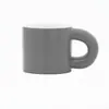 Comercio Exterior Taza Gris Esmaltada de Color de 11 oz, Vaso de Agua de Cerámica de Alta Calidad, Regalo Conmemorativo Personalizado para Festividades, Taza de Leche