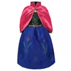 Vestido de Anna Elsa de Frozen Exportación Europea y Americana Ropa Infantil Vestido para Niñas Vestido de Festival para Niños