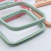 Accesorios para Máquina de Bordar Soporte de Flores de Ajuste Medio Bastidor de Bordado Redondo Camilla de Bordado Color Caramelo Plástico ABS Aro de Bordado Cuadrado