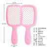 Peine Cuadrado Hueco Peine de Malla de Venta Caliente Transfronterizo Empalme de Color Peine de Masaje Peine para Estilizar Cabello Esponjoso Peine Alisador de Cabello Venta al Por Mayor por Lotes