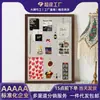 Nova placa de exibição de metal magnética com superfície texturizada de linho sintético, pintura decorativa, parede de fotos criativa magnética DIY para casa