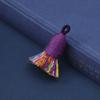 Mini Borlas com Pontas de Borla, Borlas Curtas e Grossas em Fio de Algodão Estilo Xizang, Borlas Coloridas de Fio de Algodão Tecidas à Mão para DIY, Produto Acabado