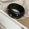 Nuevo Estilo Chino Cuadrado Geométrico Redondo Remache Pulsera de Madera Retro Única Elegante Pulsera Diseño de Nicho Joyería de Mano