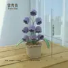 Flores Feitas à Mão com Tricô, Flores Feitas à Mão com Crochê, Plantas em Vasos de Tricô, Produtos Acabados, Enfeites de Lírio-do-Vale de Tricô, Flores Artificiais de Lã Tricotada, Flores de Tricô