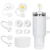 Accesorios Decorativos Stanley Correa de Mano de Cuerda Trenzada Estuche para Labial Llavero Duende Briqueta Funda de Silicona Antideslizante para Taza