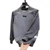 Moda Masculina Estrangeira Outono/Inverno 2026 Blusa Slim Fit Masculina Casual Versátil Minimalista Tie-dye Casual com Capuz de Manga Longa Masculino