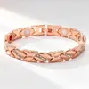 Popular Metal Transfronterizo Europeo y Americano Imán de Cobre Rojo Antiguo Pulsera Retro Fila Ancha Desmontable Pulsera de Pareja