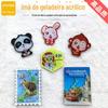 Fabricante de ímãs de acrílico para geladeira, ímãs de geladeira magnéticos criativos e personalizados, ímãs de geladeira para pontos turísticos de celebridades da Internet, personalizados