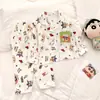 Pijama de Algodón Nube para Niños 2026, Primavera y Otoño, Dibujos Animados para Niñas, Conjunto de Manga Larga y Pantalones Largos, Ropa de Casa para Niños y Niños Mayores