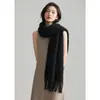 Bufanda de Color Sólido Imitación Cachemir para Mujer Otoño e Invierno Nueva Bufanda Versátil de Mohair de Color Sólido Chal Cálido Ampliado y Engrosado