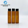 Botella pequeña de vidrio marrón al por mayor 1ml2ml3ml5ml10ml aceite esencial perfume tapa hexagonal botella rayada muestra