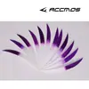 Accesorios para Arco y Flecha Diana de Tiro de 5 pulgadas Plumas de Pavo de Pluma Real Plumas de Arco y Flecha Plumas con Cabeza Manchada Venta Directa de Fábrica