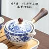 Hervidor de Té Perezoso de Cerámica Barro Negro Juego de Té Automático Tetera Portátil Pequeña para Viajes con Asa Lateral Bandeja de Té Té Kung Fu