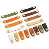 Maçanetas de Latão Colorido com Alças de Couro para Portas de Guarda-Roupa, Maçanetas de Couro, Maçanetas para Caixas de Armazenamento em Material de Couro, Venda Direta do Fabricante