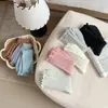 Calcetines de encaje con diseño de hongos para mujer, otoño e invierno, de caña media, color liso, espigas de trigo, combinan con todo, otoño e invierno, engrosados, cálidos, con rizo, calcetines para mujer, primavera y otoño