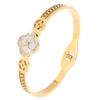 Pulsera de Acero Titanio, Pulsera de Trébol de Cuatro Hojas de Acero Inoxidable con Electrochapado al Vacío de Alta Gama para Mujer, Joyería de Pulsera Transfronteriza que No se Desvanece