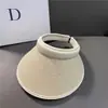 Chapéu de Proteção Solar para Mulheres 2023 Novo Verão Aba Larga Anti-UV Chapéu de Sol Cobrindo o Rosto Top Vazio Chapéu de Palha