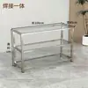 Vitrine de Vidro Temperado Multicamadas de Aço Inoxidável Espessado para Uso Comercial e Doméstico, Adequada para Armazenamento e Exibição em Shoppings