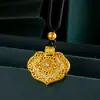 Nuevo Bolso Cerradura Ruyi Hueco Incrustado de Diamantes Estilo Chino Collar Cerradura Larga Vida Filamentoso Hueco Incrustado Completamente con Diamantes Collar Colgante para Mujer
