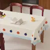 Toalha de Mesa Dopamine Pele de Cordeiro Impermeável Resistente a Óleo Lavável Toalha de Mesa Luxo Leve High-End Estilo Ins Mesa de Centro Toalha de Mesa