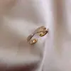 Anillo de Moda de Celebridad de Internet ins Tendencia Estilo Frío Anillo Abierto para Mujer Estilo Japonés y Coreano Anillo Sencillo de Perla y Circonita Anillo para el Dedo del Pie
