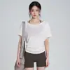 Cobertura de Yoga de Lã Merino Verão Lyocell Tencel Esportivo Respirável Roupa de Yoga Secagem Rápida Fitness Manga Curta Feminino