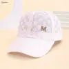 Chapéu R-Label com Pedras de Diamante para Mulheres, Boné com Aba Estilo Coreano com Renda Floral e Strass M-Label, Chapéu de Malha com Proteção Solar, Boné de Baseball Moderno