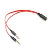 Cable adaptador dos en uno de micrófono de auriculares de computadora a auriculares de teléfono móvil, adaptador de audio de doble orificio a un solo orificio