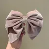 Pinza para el pelo con lazo de terciopelo extragrande, Diseño original Tulipán, Accesorio para el pelo de terciopelo de alta gama para otoño e invierno