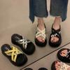 Sandalias de Diapositiva de Moda con Suela Gruesa para Aumentar la Altura 2025 Nuevo Verano Pedrería de Alta Gama para Exterior Elegantes Versátiles Antideslizantes Cómodas